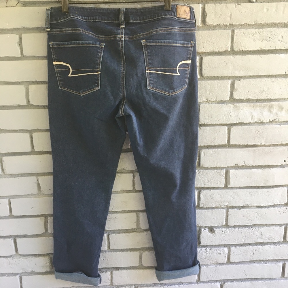 AEO Ankle Jeans Cropped Skinny. SZ 12 Cute Pocket!